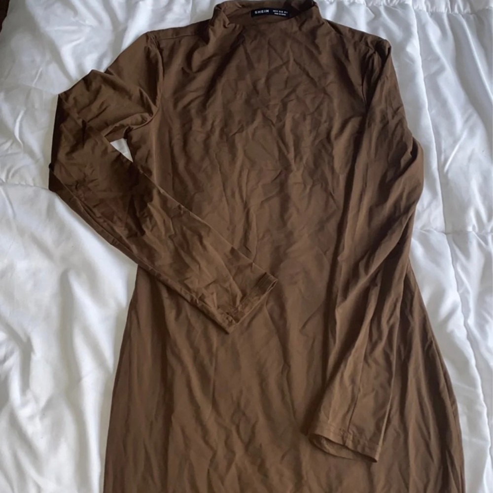 Brown bodycon dress